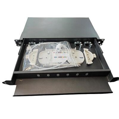 6 cerco portuário da fibra da montagem em rack do núcleo 1U do SC 12 do painel de remendo da fibra ótica