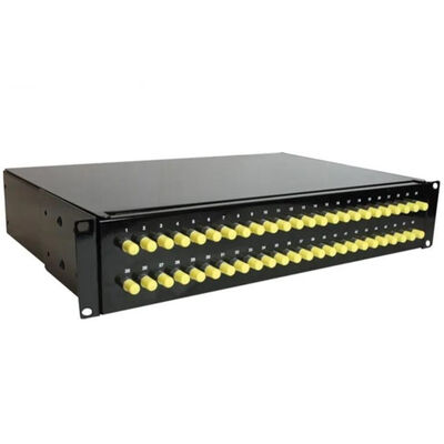 19" montagem em rack do painel de remendo de fibra 2U fixaram o tipo 48 adaptador do núcleo FC
