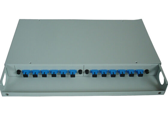 Adaptador do Sc de Fc da distribuição do cerco do painel de remendo da fibra ótica da montagem em rack
