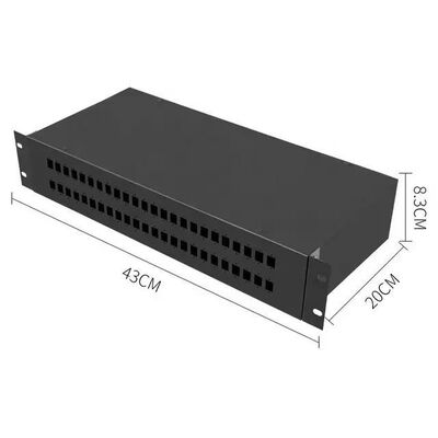 adaptador de fibra ótica de Fc da montagem em rack do cerco da caixa do painel de distribuição 2U