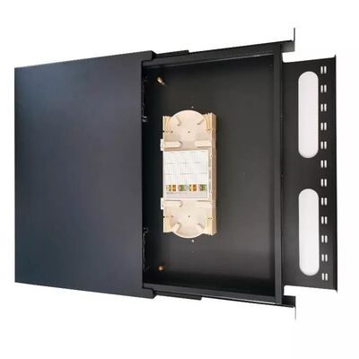 O painel de remendo 1U da fibra ótica da montagem em rack ventilou 19 o núcleo da polegada ODF 24