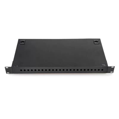 Acoplador frente e verso do LC da caixa Rackmount 24 da terminação do metal FTTH Wallmount do painel de remendo
