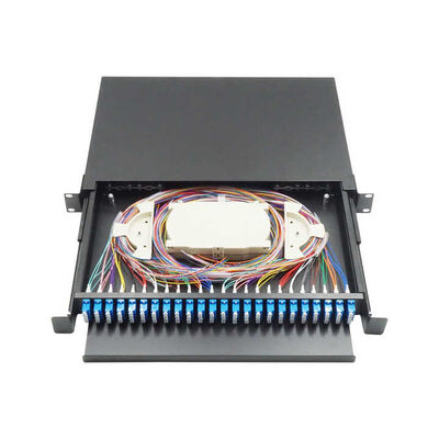48 Core Black Gaveta Tipo Terminação Patch Panel 430x200x46mm