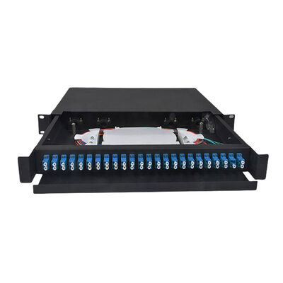 Caixa de terminação tipo conector de patch panel de fibra óptica duplex LC