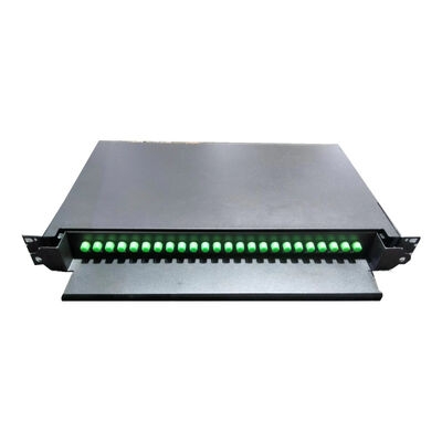 24C FC APC Fiber Count Optical Patch Panel para Fibra G652D / G657A1