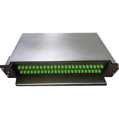 48C FC APC Sliding Rack Mount Optical Patch Panel com G652D/G657A1