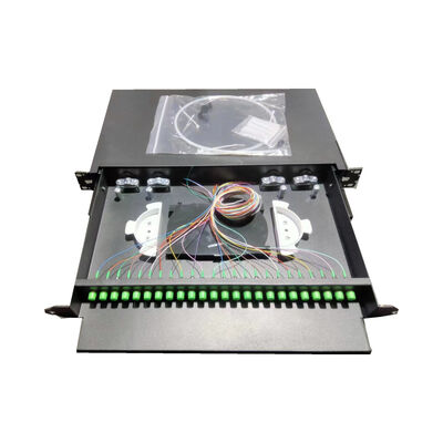 24C FC APC Fiber Count Optical Patch Panel para Fibra G652D / G657A1