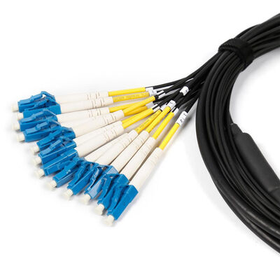 Antirrodente Tático Militar Personalizado Modo Único 12 Núcleo LC SC FC ST Armadura Cabo Ótico Armadurado LSZH Fibra Patch Cable