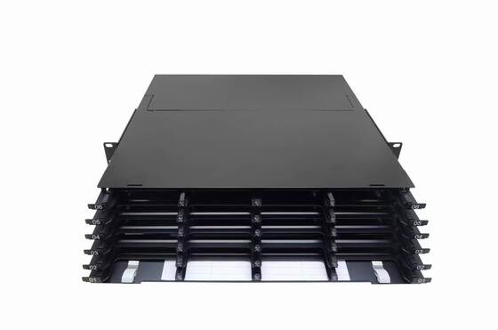 4U 576 Núcleos MTP MPO -LC Painel de remendos ODF Caixa tipo deslizante para 48 cassetes