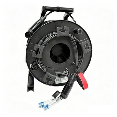 4 6 8 12 24 Core Single Mode OS2 Tactical Armored Fiber Optic Cable Reel LC SC Connector TPU Patch Cord para Parede de LED Novastar